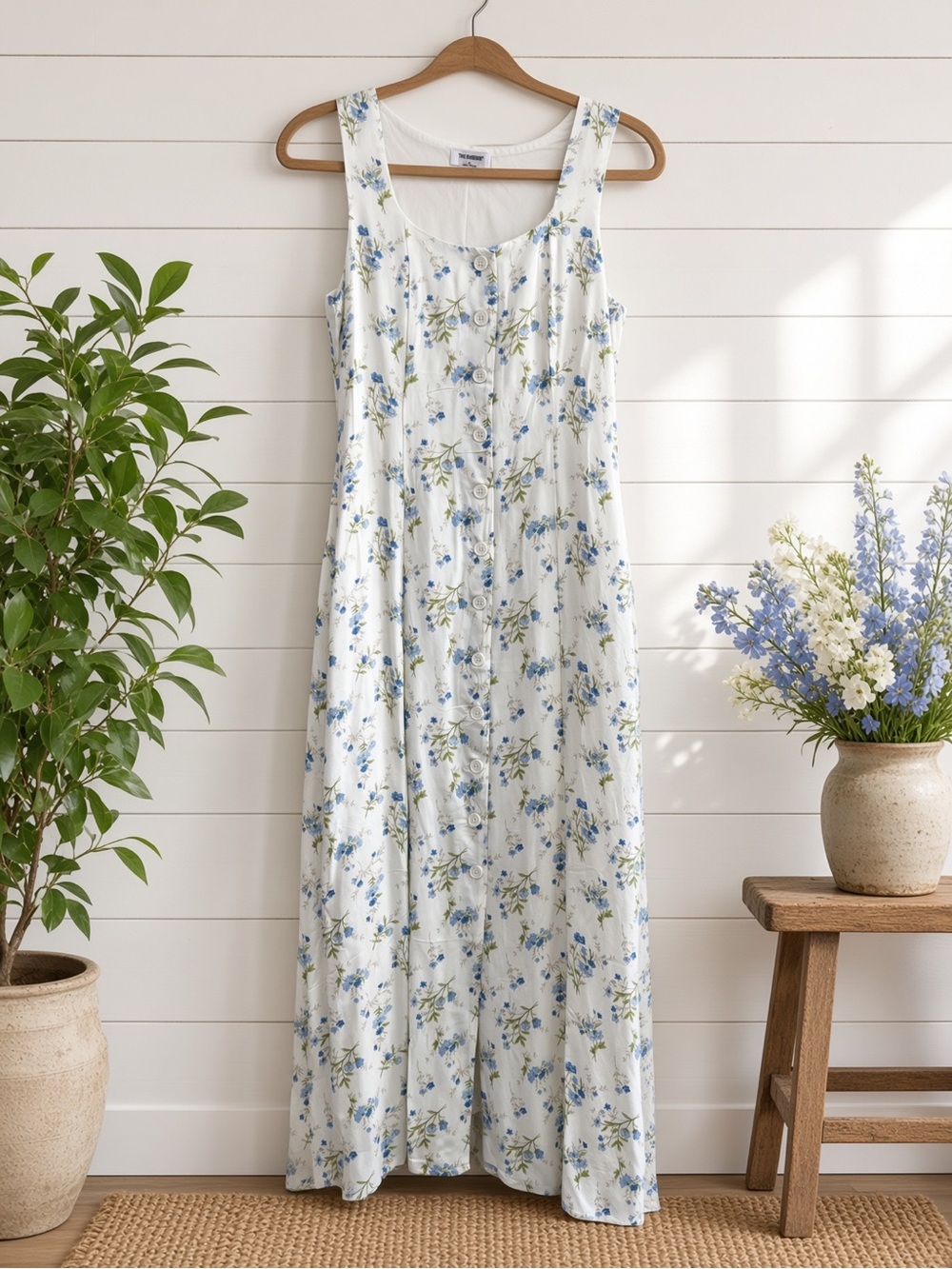 Floral Sleeveless Midi Dress